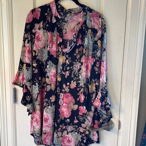 Honey Me Curvy Blouse with Bell Sleeves